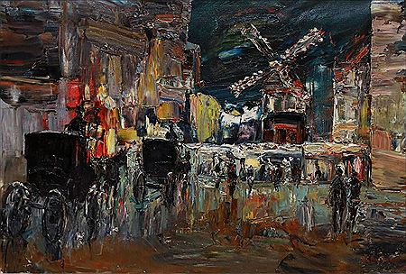Moulin Rouge at night