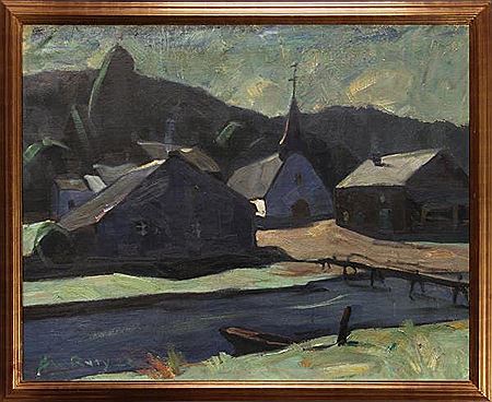 Paysage de village by Albert Raty - Auction record, sale price, and art valuation. Compare with similar artists and explore comparable artworks.