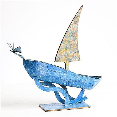 Blue Boat by Ray Delaney - Auction record, sale price, and art valuation. Compare with similar artists and explore comparable artworks.