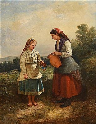 Mother and Daughter with a Ewer (1872)