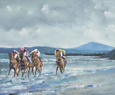 Racing at Downings Beach
