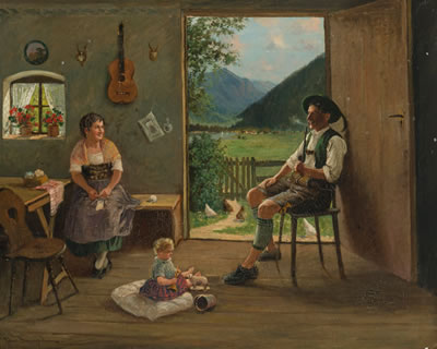 Family In An Interior