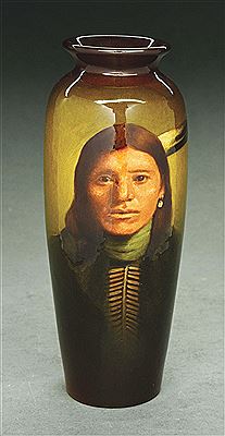 ROOKWOOD STANDARD GLAZE INDIAN VASE