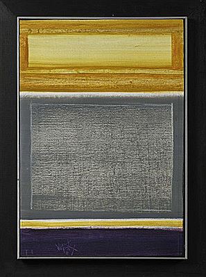 Violet, grey, yellow by Robert Wogensky - Auction record, sale price, and art valuation. Compare with similar artists and explore comparable artworks.