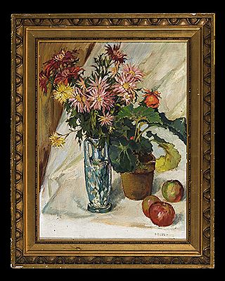 Stilleben mit Blumen und Äpfeln by Heinrich Buhler - Auction record, sale price, and art valuation. Compare with similar artists and explore comparable artworks.