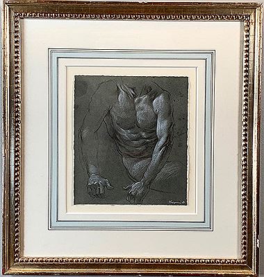 Seated Male Nude, Torso