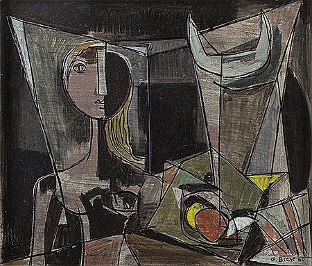 Woman with a still life by Gerth Biese - Auction record, sale price, and art valuation. Compare with similar artists and explore comparable artworks.