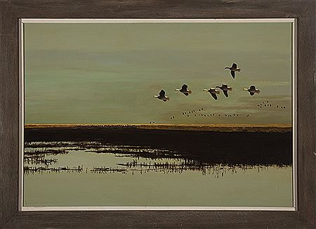 "Untitled (Marsh Burn Geese)", 1970
