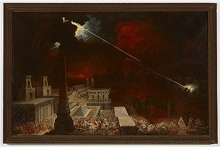 Apocalyptic Painting titled "The Destruction of the Cities of the Plains"