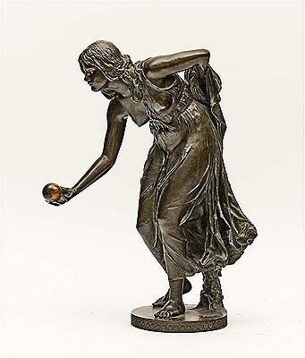 Ball player by Walter Schott - Auction record, sale price, and art valuation. Compare with similar artists and explore comparable artworks.