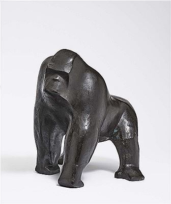Gorilla striding
