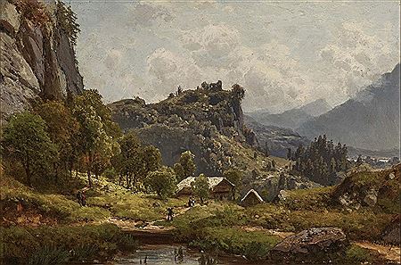 Near Oberaudorf in the Oberinnthal by Josef Schoyerer - Auction record, sale price, and art valuation. Compare with similar artists and explore comparable artworks.