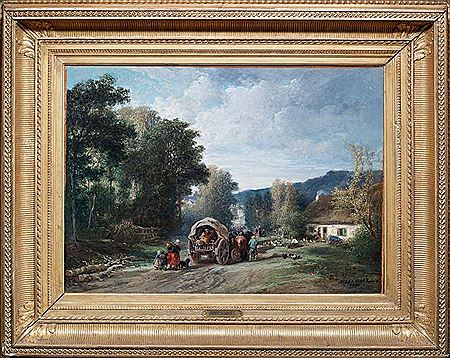 Sample artwork by Jean D'Esparbes (1899 - 1968), known for figure, genre, harelequin, clown, landscape, still life painting - View similar artists and auction records