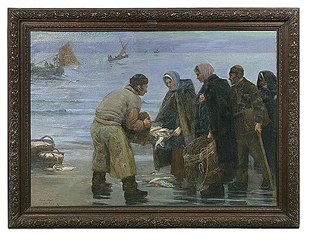 "La Part-Dieu (Marins Distribuant du Poisson aux Pauvres [a Etaples])", 1897