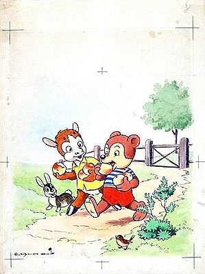 Fourth cover riquiqui and roudoudou December 1953.