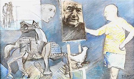 Homenaje a Picasso by Luisa Palacios - Auction record, sale price, and art valuation. Compare with similar artists and explore comparable artworks.