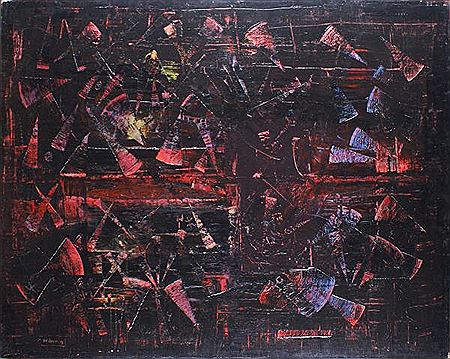 COMPOSITION SUR FOND NOIR