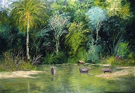 Sample artwork by Maurice Legrand (1906 - 2004), known for marine, florals and landscape paintingm realism and impressionism - View similar artists and auction records