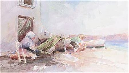 Sample artwork by Juan Montfort (20th Century), known for painting - View similar artists and auction records