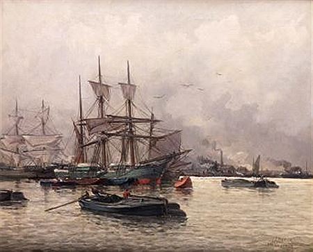 Ship on the Thames