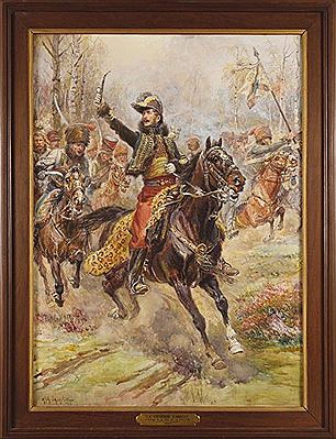General Lasalle charges at the head of his brigade