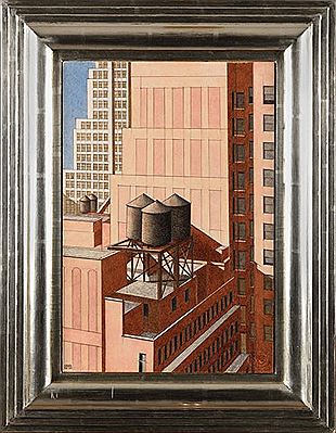 Exceptional study of Three tanks at 55 West 39th Street from the Radiator Building in New York.