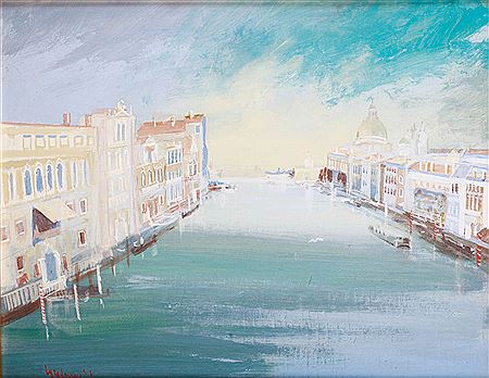Grand Canal of Venice by Lajos Gyimesi - Auction record, sale price, and art valuation. Compare with similar artists and explore comparable artworks.