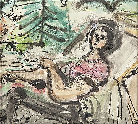 Resting woman
