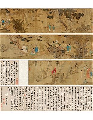 SCHOLARS GATHERING IN GARDEN (2) by Wen Wang - Auction record, sale price, and art valuation. Compare with similar artists and explore comparable artworks.