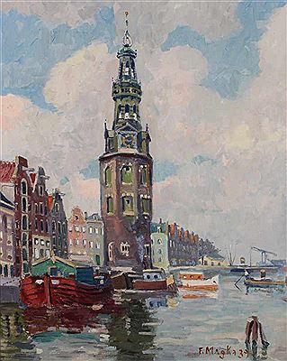 Blick auf Montelbaanstoren, Amsterdam