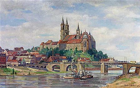 Blick auf Meissen by Walter Hahn - Auction record, sale price, and art valuation. Compare with similar artists and explore comparable artworks.
