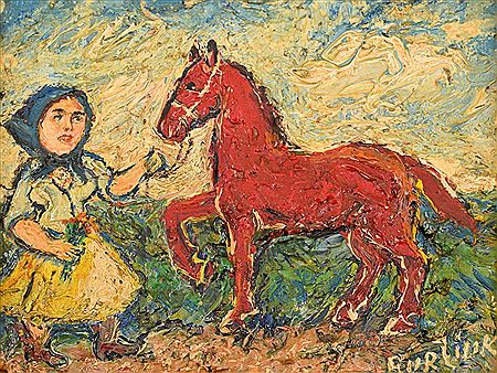 PEASANT WOMAN AND HORSE