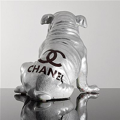 CHANEL COUTURE BULLDOG SCULPTURE