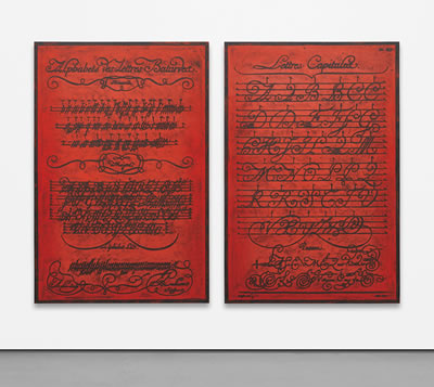 Two works: (i) Untitled (Diderot, Lettres Capitales); (ii) Untitled (Diderot, Alphabets des Lettres BÃ¢tardes)