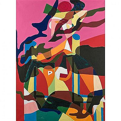 Camouflage Lichtenstein / Picasso, Woman in an armchair, 1963