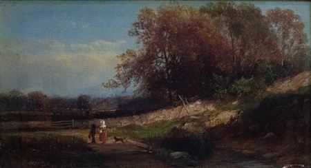 LANDSCAPE WITH FIGURES ON PATH
