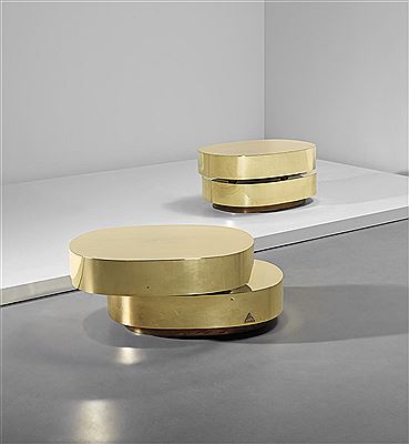 Pair of 'Scultura' low tables, from the 'Plurimi' series by Gabriella Crespi - Auction record, sale price, and art valuation. Compare with similar artists and explore comparable artworks.