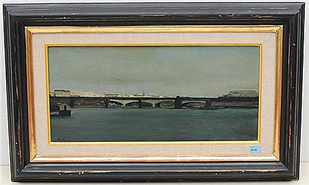 Brücke über die Themse, 1975 by Jacques Fuchs - Auction record, sale price, and art valuation. Compare with similar artists and explore comparable artworks.