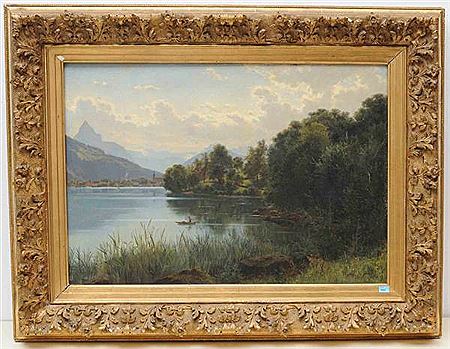 Blick auf Arth Goldau, mit dem Mythen im Hintergrund, 1890