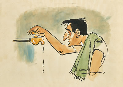 THREE DRAWINGS FROM THE WAGLE KI DUNIYA SERIES by RK (Rasipuram Krishnaswamy) Laxman - Auction record, sale price, and art valuation. Compare with similar artists and explore comparable artworks.