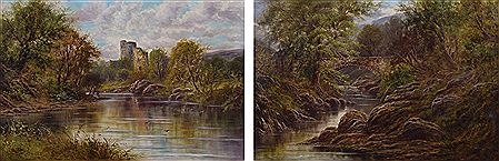 "Glengarry Castle, Loch Oich, Scotland" and "Betws-y-Coed, North Wales", (2) by Josiah Clinton Jones - Auction record, sale price, and art valuation. Compare with similar artists and explore comparable artworks.