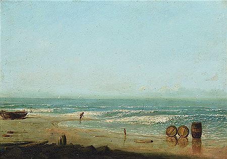 Beach scene with figure