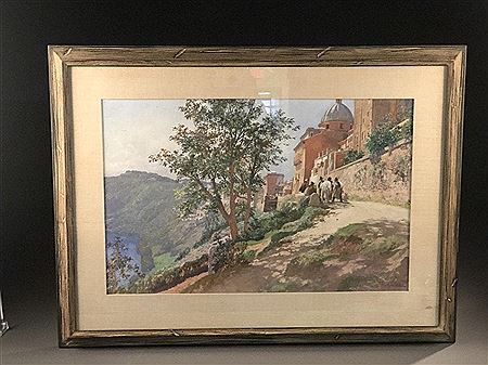 Castle Gandolfo, 1896 by Franz Thiele - Auction record, sale price, and art valuation. Compare with similar artists and explore comparable artworks.