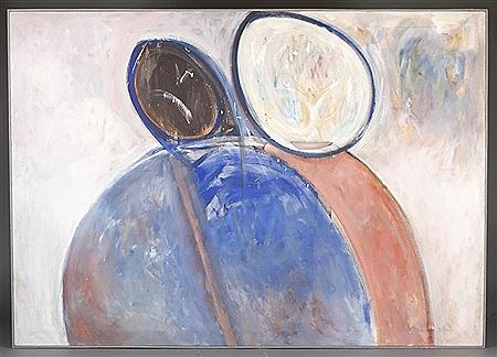 Large untitled abstract of two figures