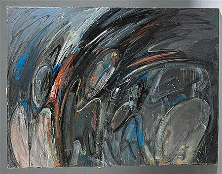 Untitled depicting a dark swirling abstract