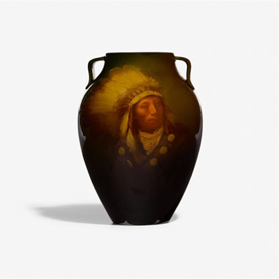 Standard Glaze Native American portrait vase