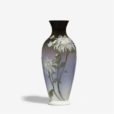 Iris Glaze vase with chrysanthemums by Irene Bishop Hurley - Auction record, sale price, and art valuation. Compare with similar artists and explore comparable artworks.
