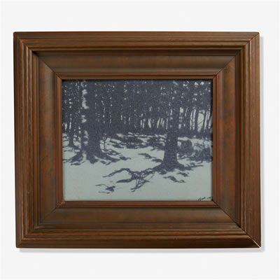 Woods in Winter Vellum plaque
