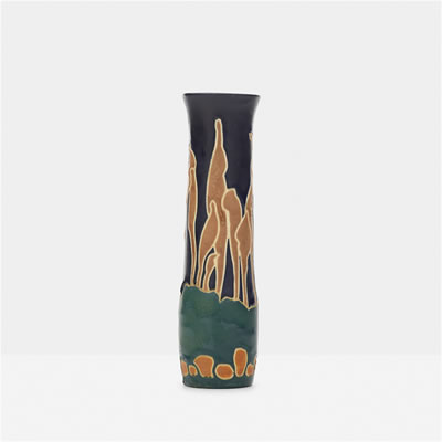 Exceptional vase with stylized trees