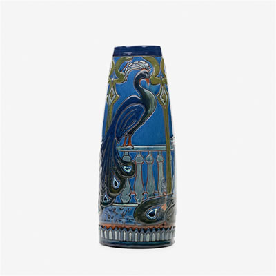 Rare peacock vase